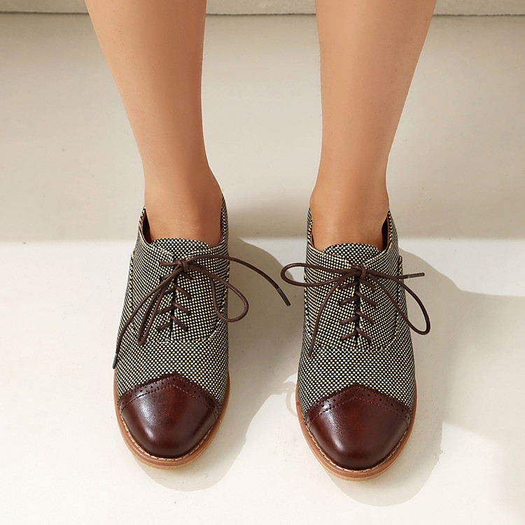 Deep Mouth Flat Shoes PU Casual Round Toe Chunky Mid Heel Summer 2025 - Image 4