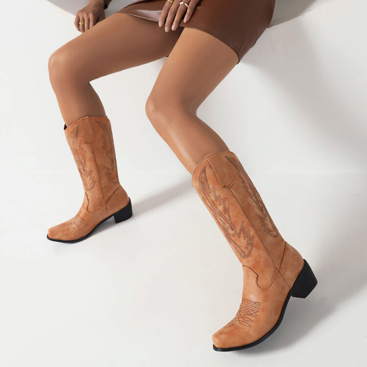 Punk Mid-Calf Riding Boots for Kids and Youth